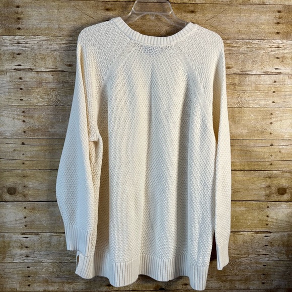 Old Navy Women’s Chunky Cable Knit Off White Cream Sweater Tunic EUC Size XL - Picture 6 of 8